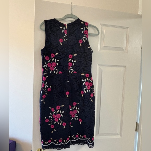 Navy Dress with Pink Flowers - Picture 2 of 2